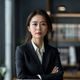 黑料六点半法务顾问林晓婷，专业律师形象，办公室背景，气质沉稳展现法律专业素养